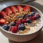 kefir smoothie bowl with berries