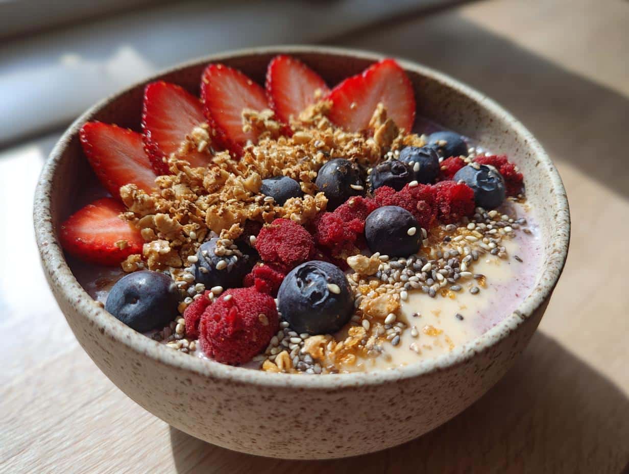 5-Minute Kefir Smoothie Bowl with Berries – Irresistible Bliss