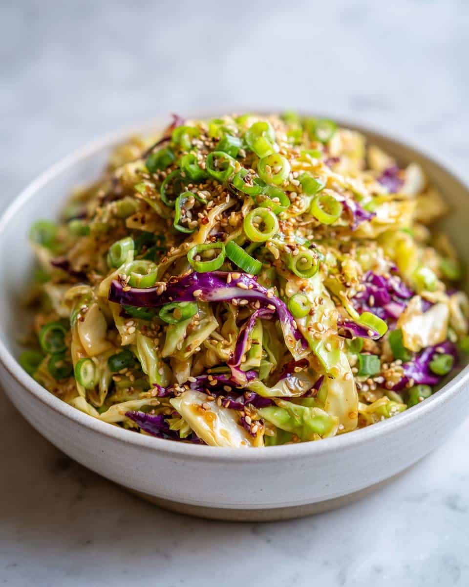 miso cabbage slaw with sesame - detail 1