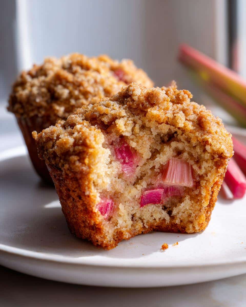 Irresistible 5-Star Rhubarb Crumb Muffins You'll Crave 4 rhubarb crumb muffins - detail 1