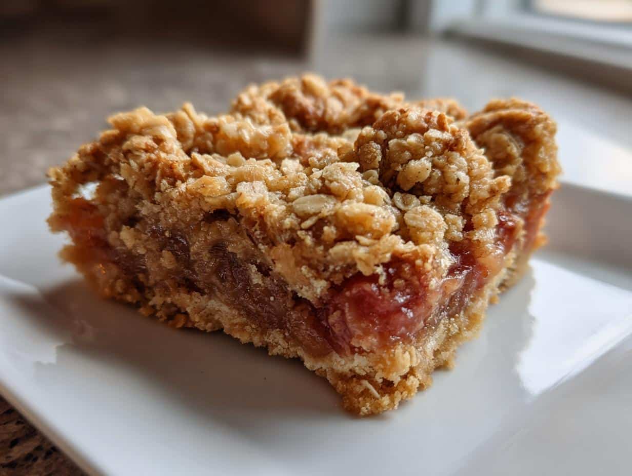 Irresistible Rhubarb Crumble Bars with Oat Topping in 35 Minutes