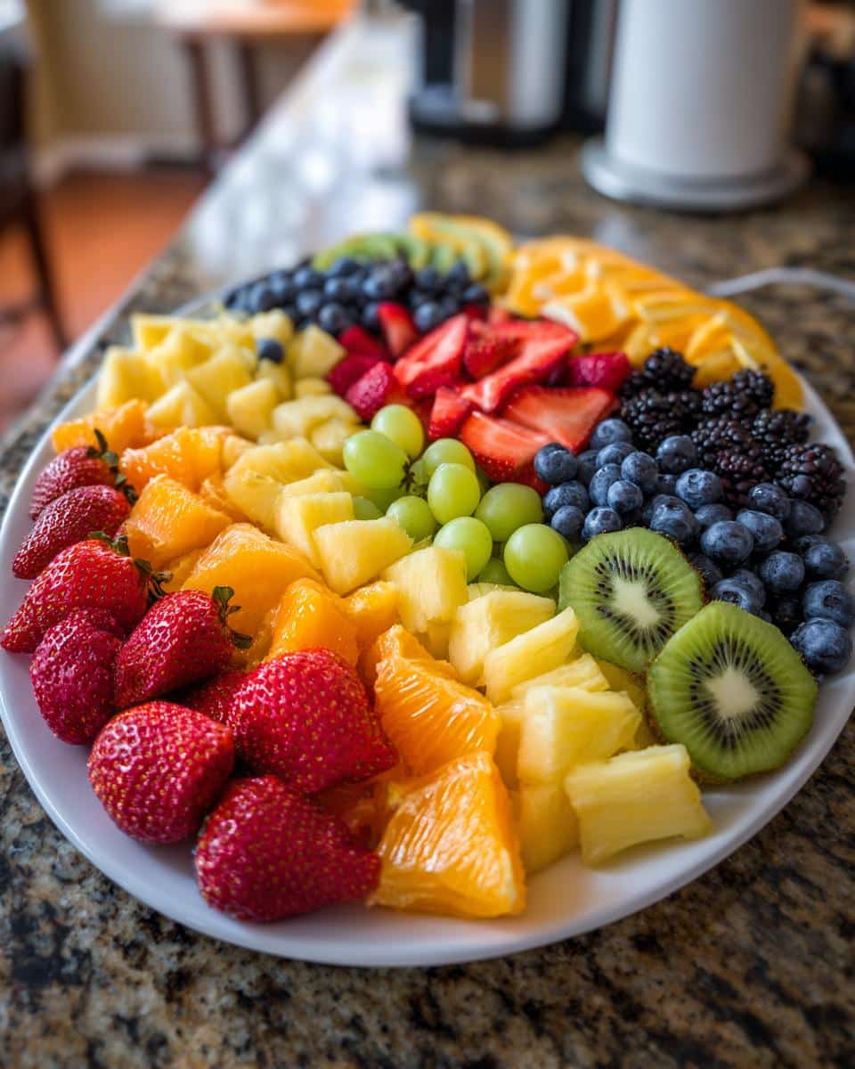 spring baby shower fruit platter - detail 1