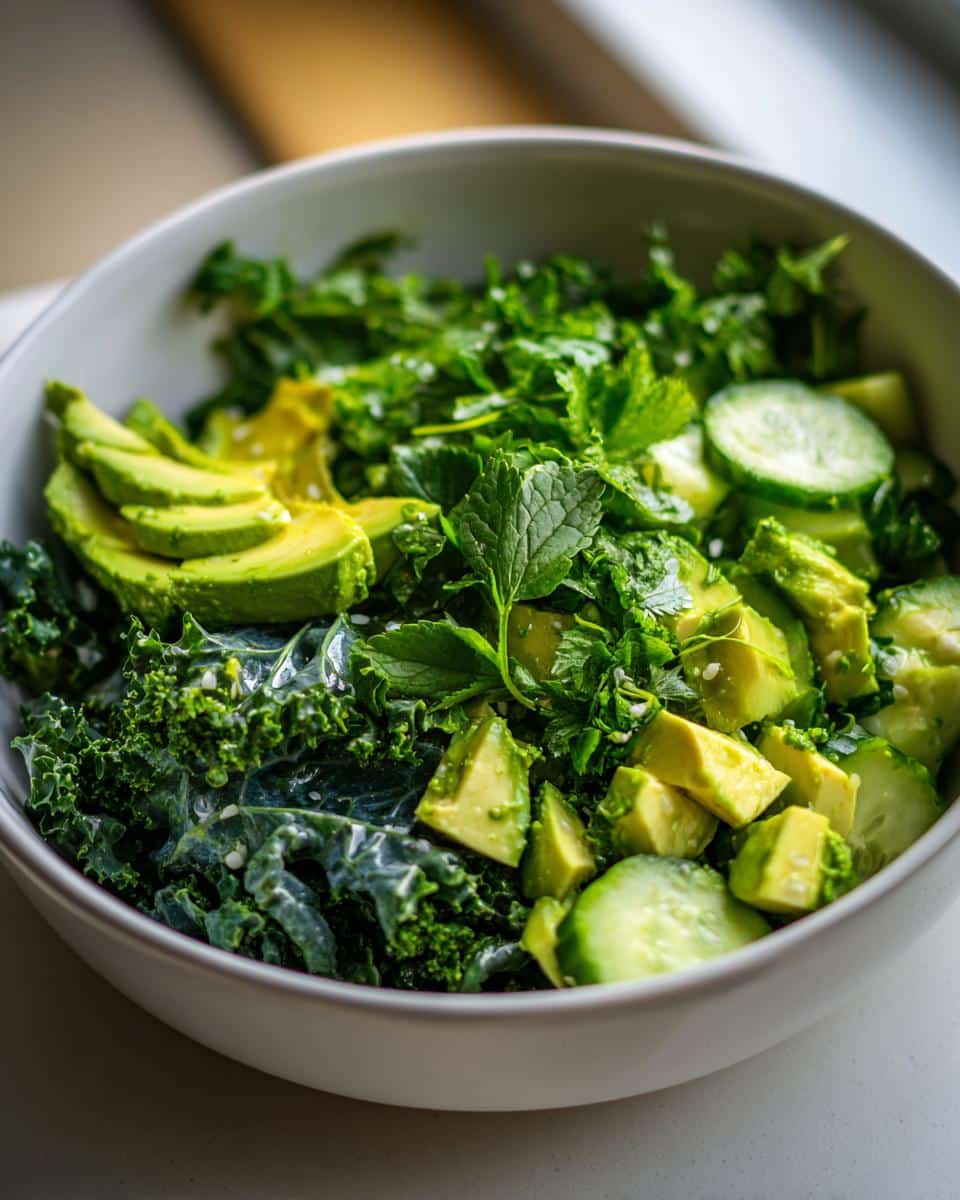 spring detox green goddess salad - detail 1