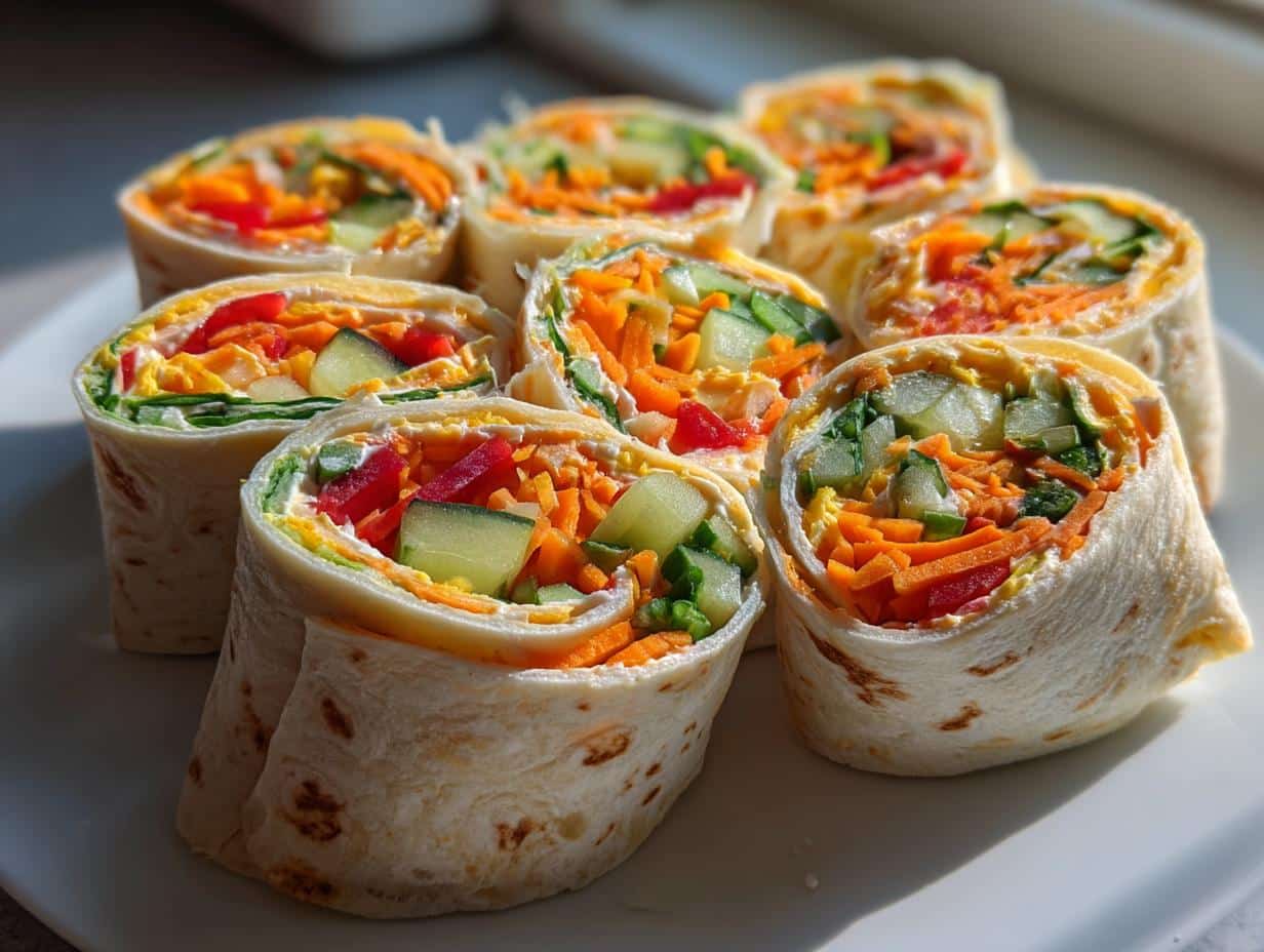 15-Minute Spring Party Veggie Pinwheels That Wow Guests 4 spring party veggie pinwheels - detail 1