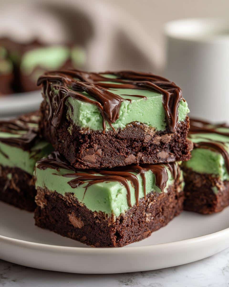 st patricks day mint brownies