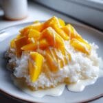 thai mango sticky rice dessert