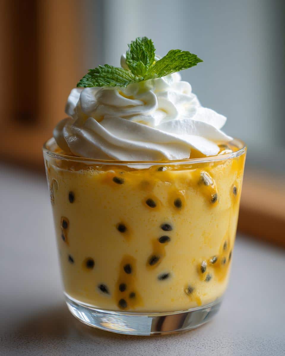 Creamy Tropical Passionfruit Mousse Recipe in 15 Min 4 tropical passionfruit mousse - detail 1