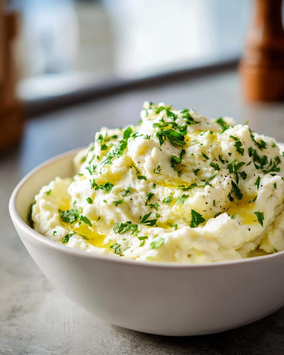 Creamy 3g Net Carb Truffle Mashed Cauliflower Recipe