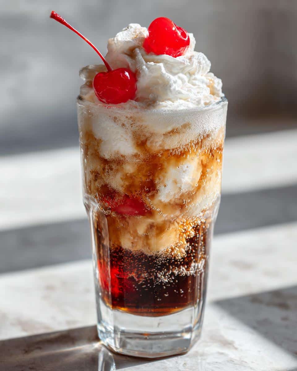vegan cream soda float - detail 1