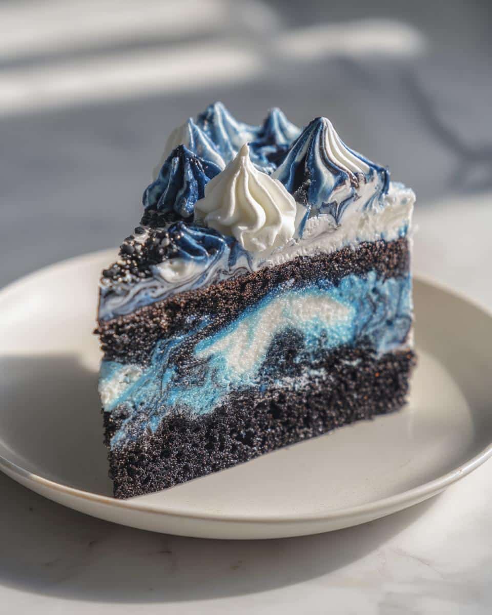 wavy wet hair food art cake - detail 1