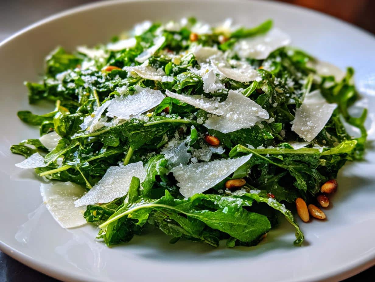 10-Minute Arugula Salad with Lemon Vinaigrette You'll Crave 4 Arugula Salad with Lemon Vinaigrette - detail 1