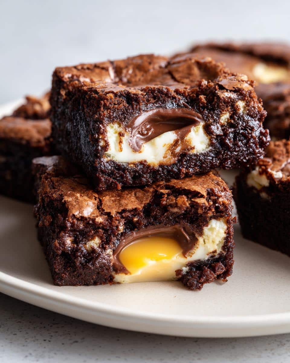 Cadbury Egg Brownies - detail 1