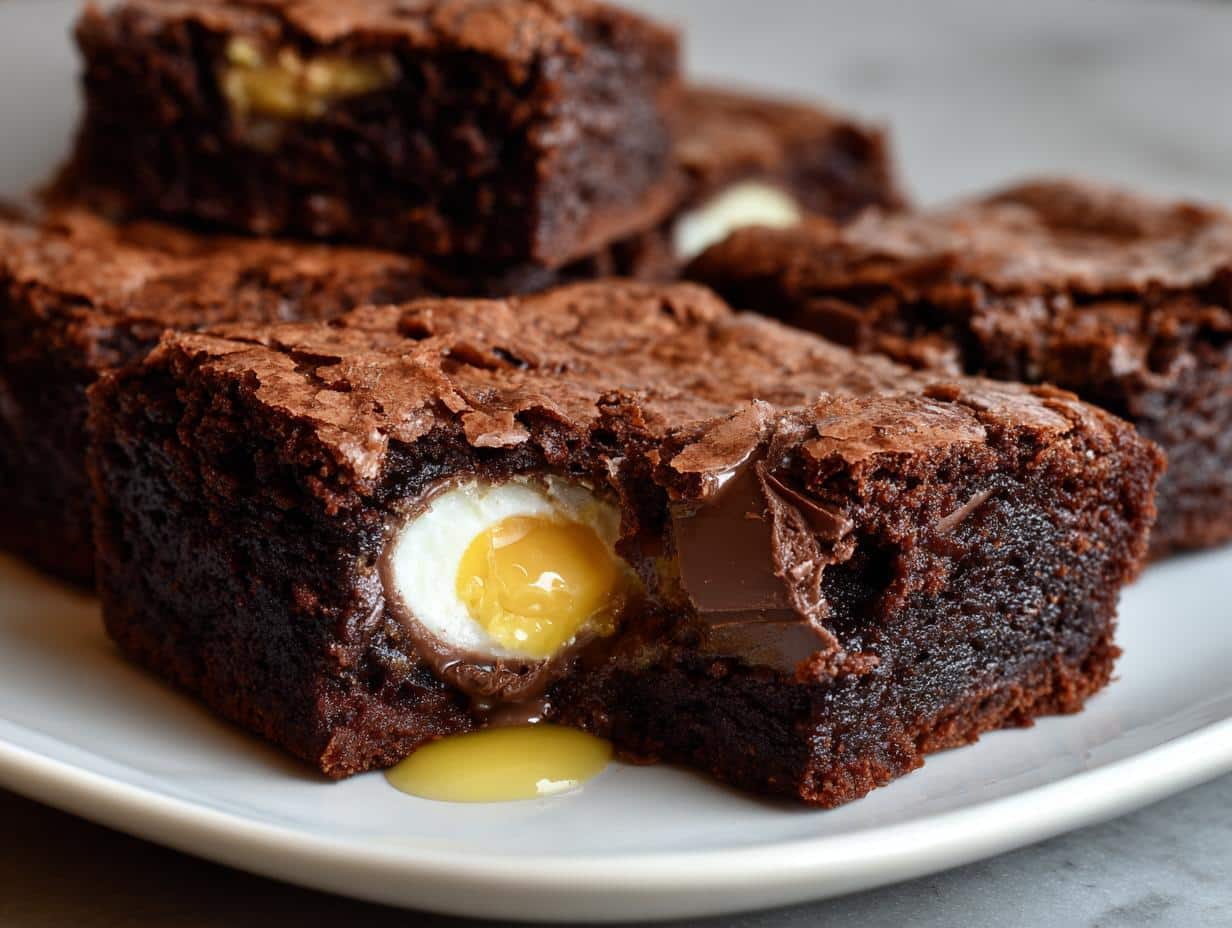 Magical Cadbury Egg Brownies With Gooey 12-Egg Surprise Inside