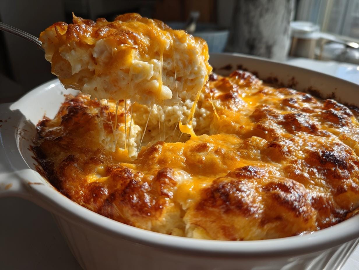 Irresistible Cheesy Hash Brown Casserole Easter for 8
