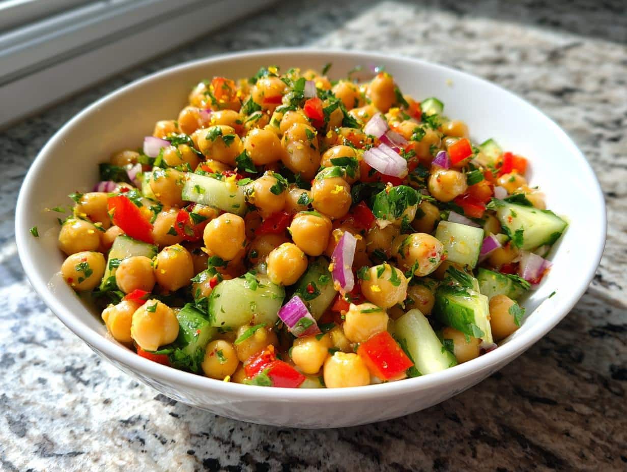 Clean Eating Chickpea Salad - detail 1