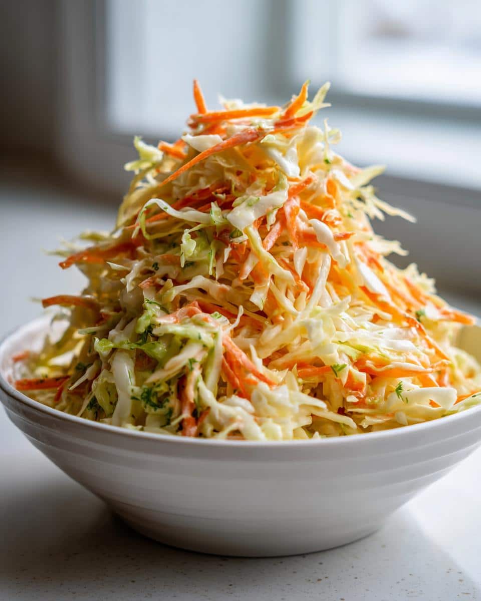 Creamy Coleslaw with Cabbage Recipe in 15 Minutes