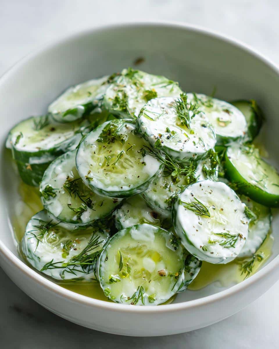 Refreshing 15-Minute Greek Yogurt Cucumber Salad Recipe
