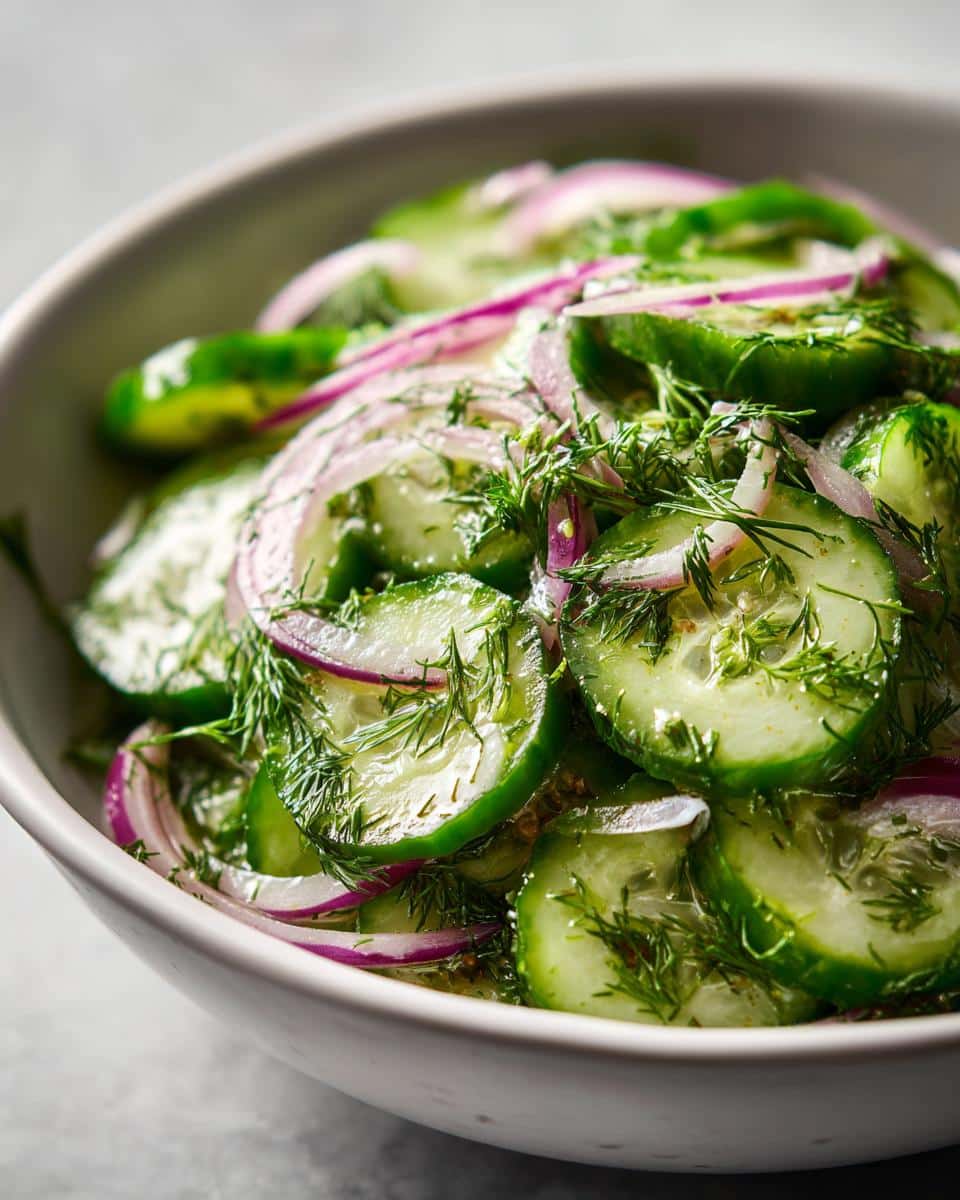 Healthy Cucumber Salad with Dill - detail 1