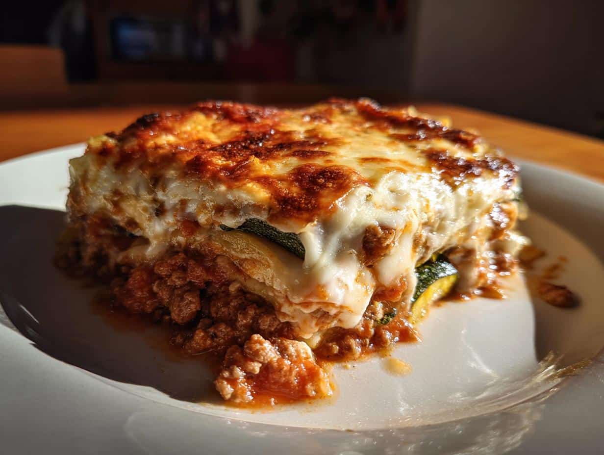 Low Carb Zucchini Lasagna - detail 1