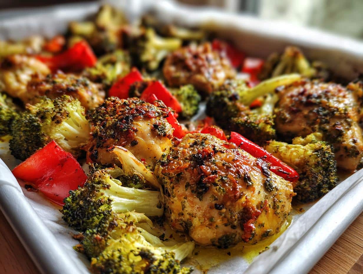 **1 Pan Dinner Perfection – Juicy Chicken & Crisp Veggies**