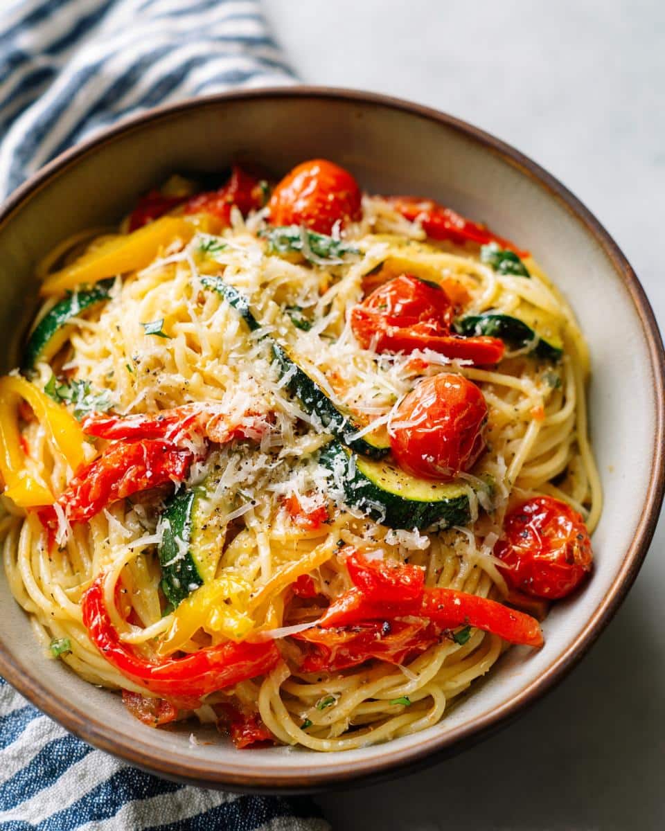 One Pot Pasta Primavera - detail 1
