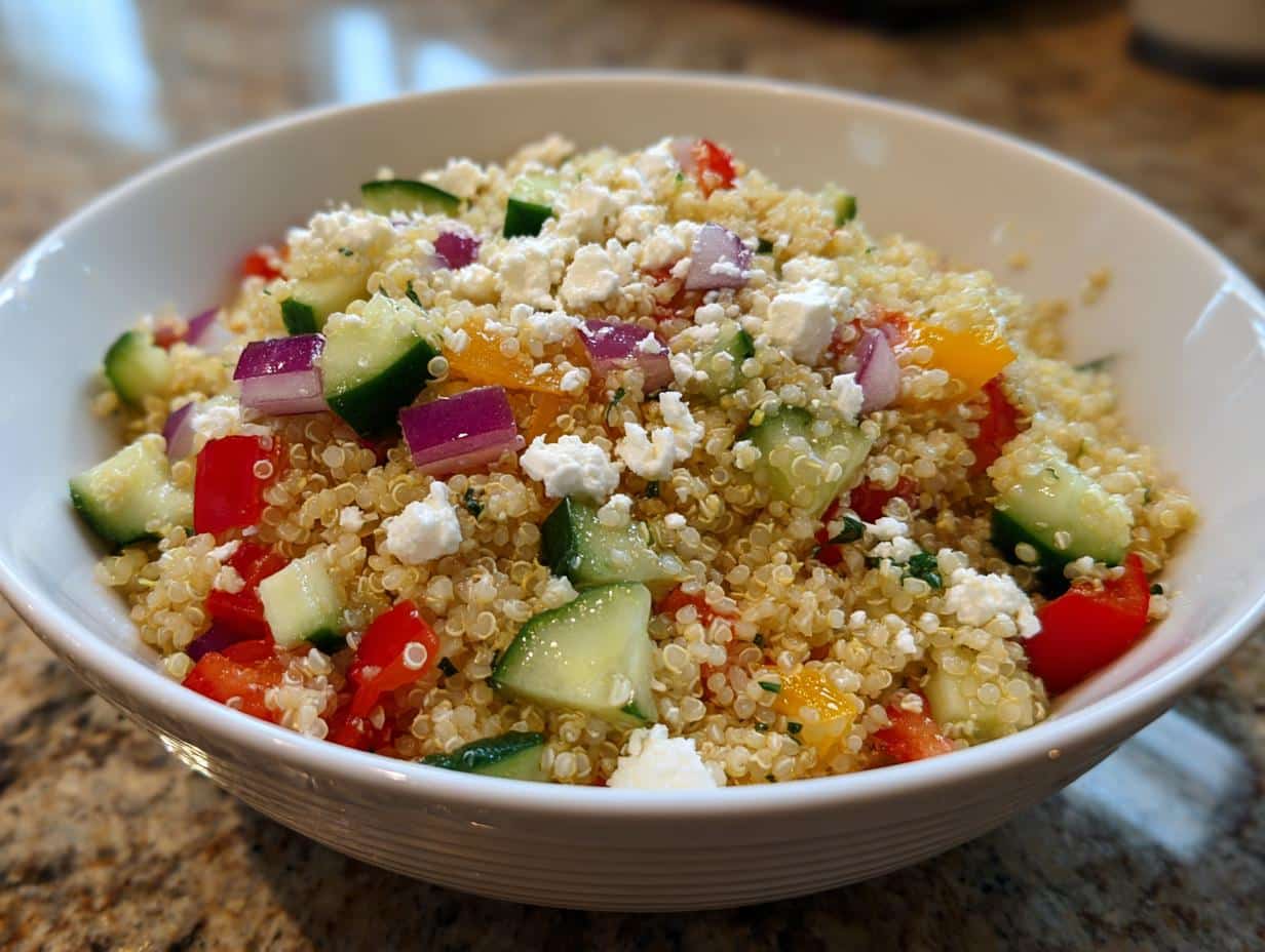 Irresistible Quinoa Salad with Feta & Veggies in 30 Minutes 4 Quinoa Salad with Feta & Veggies - detail 1