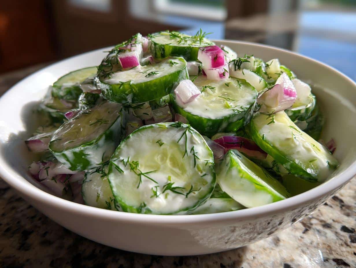 Tangy Dill Pickle Cucumber Salad - detail 1